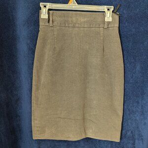 Cotton grey pencil skirt from EU, Pre-1989, size 40